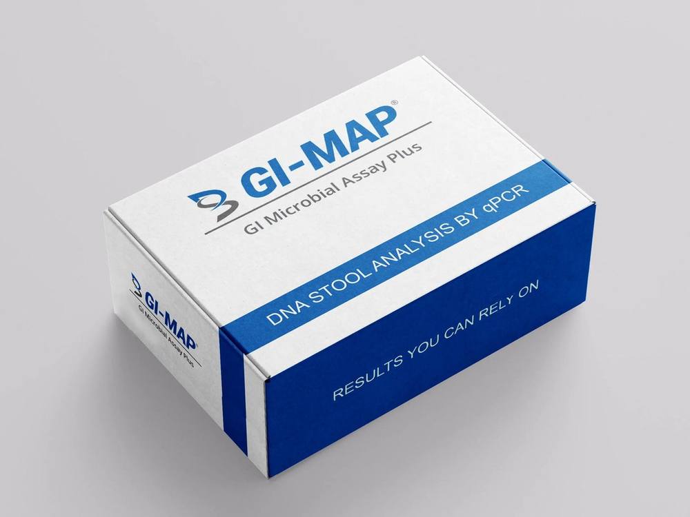 GI-MAP GI Microbial Assay Plus test kit box
